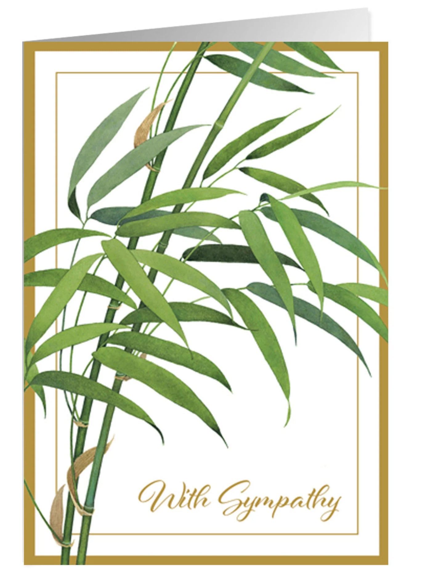 Sympathy Card Bamboo Leaves