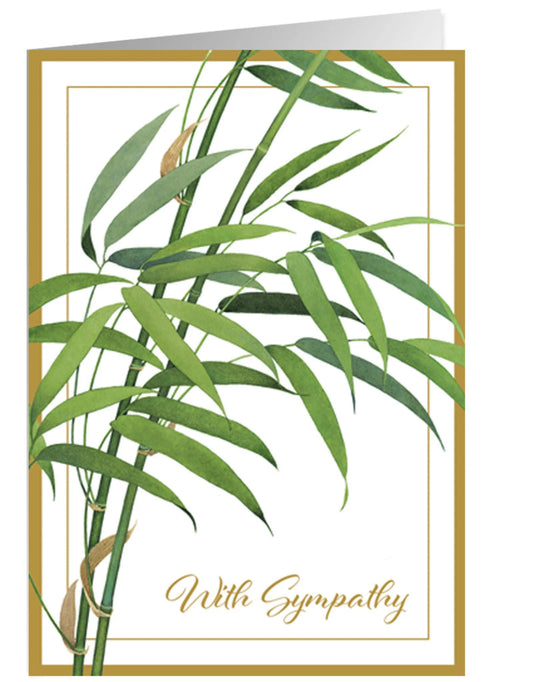 Sympathy Card Bamboo Leaves