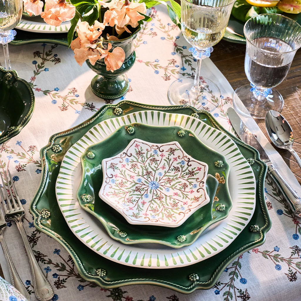 Scalloped Dessert/Salad Plate - Basil