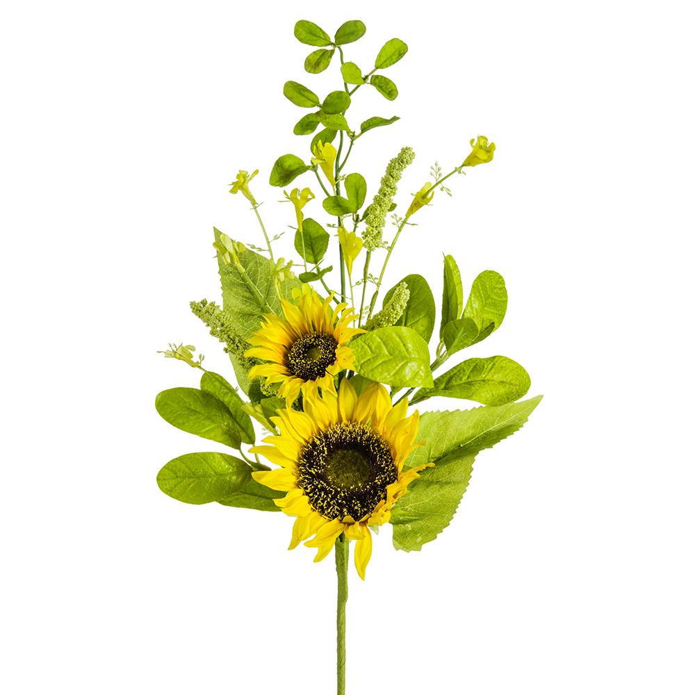 Sunflower/Wildflower Spray Yellow 19"