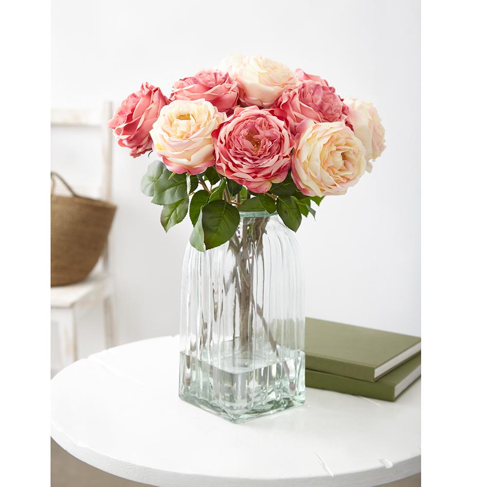 Cabbage Rose Bud Spray Two Tone Rose