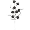 Glittered Pumpkin Spray Black 23"