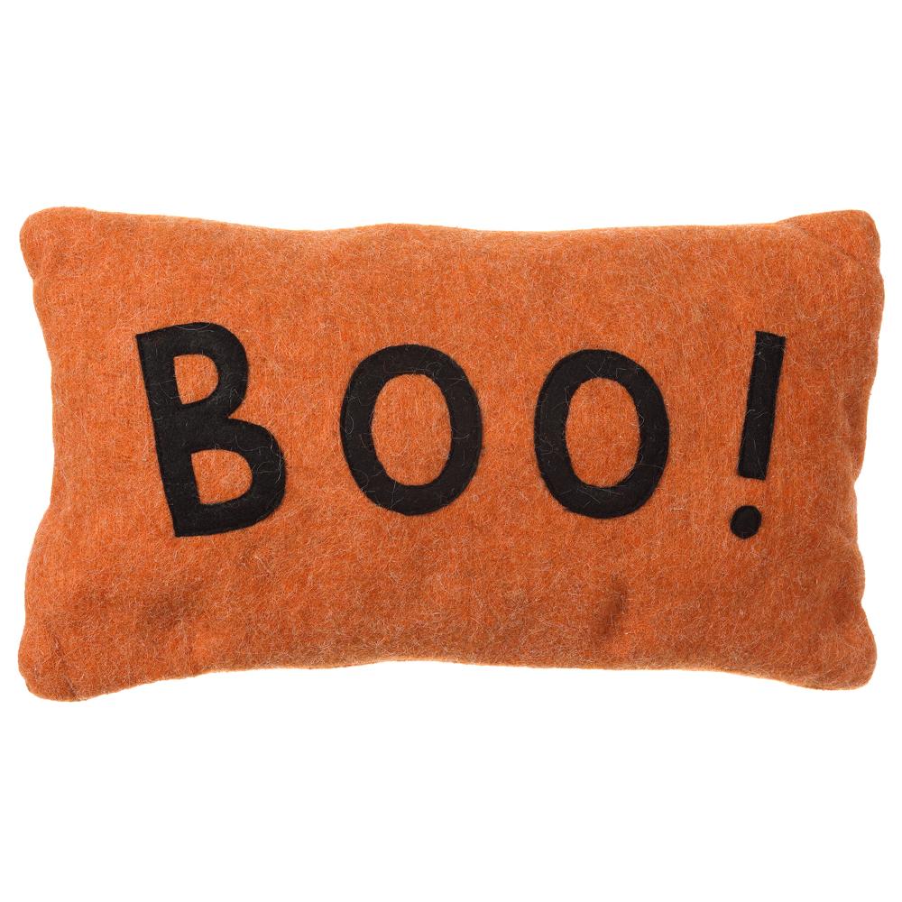 Boo Pillow Orange & Black