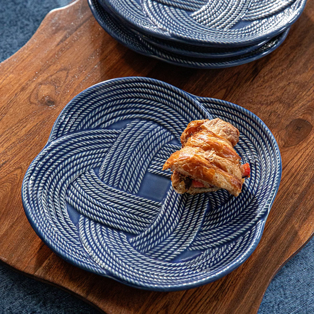 Mystic Knot Dessert/Salad Plate - Denim