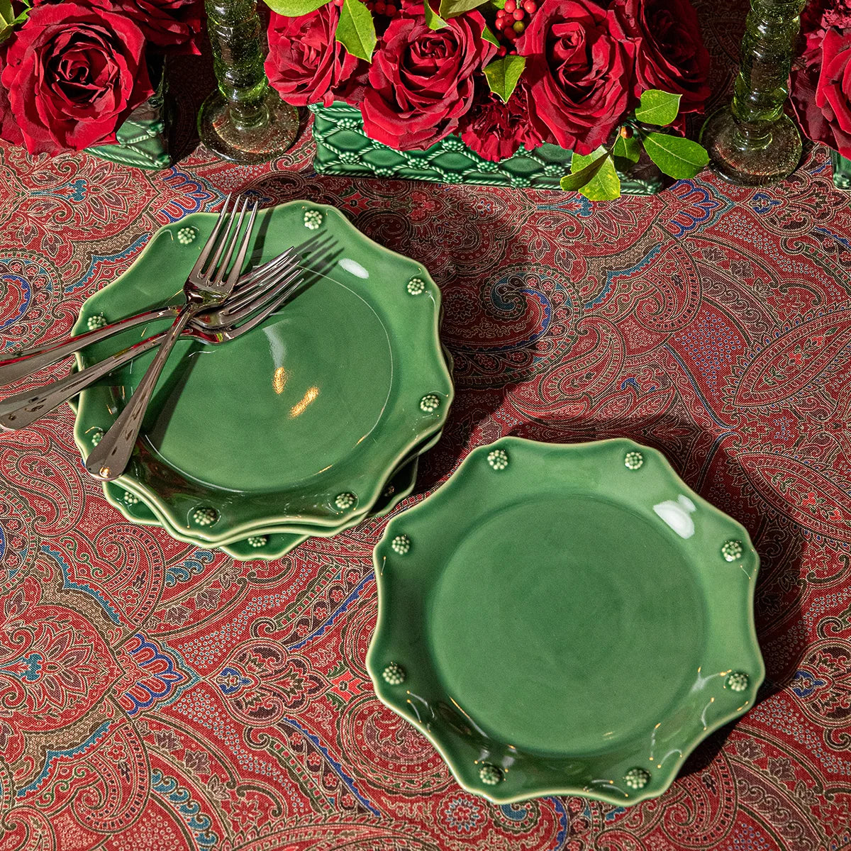 Scalloped Dessert/Salad Plate - Basil