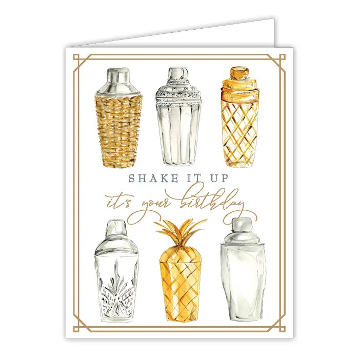 Shake It Up Its Your Birthday Cocktail Shakers Greeting Card