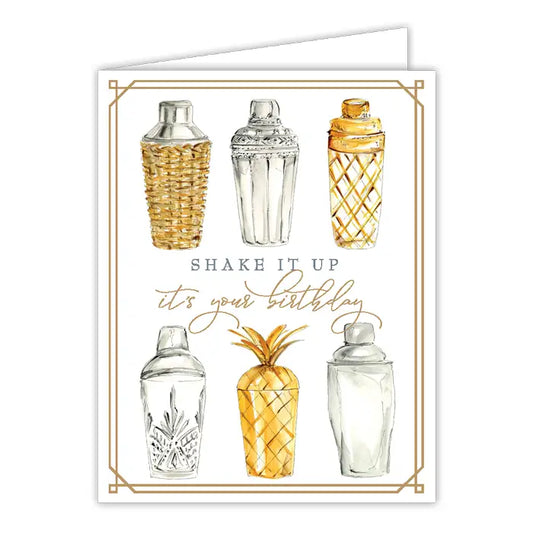Shake It Up Its Your Birthday Cocktail Shakers Greeting Card
