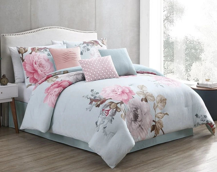 Rachel 7-Piece Spa King Comforter Set