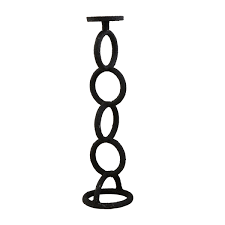 Large Black Chain Link Candlestick