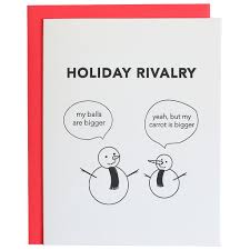 Snowmen Holiday Rivalry Card