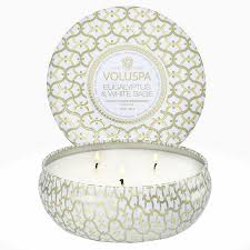 Eucalyptus & White Sage 3 Wick Tin