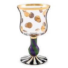 Cirque Purple & Green Wine Glass