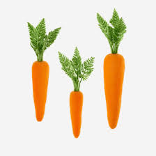 Flocked Small Orange Carrot