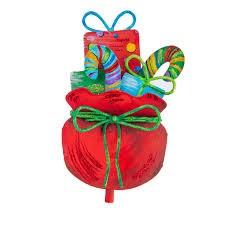 Merry & Bright Santa Bag Finial