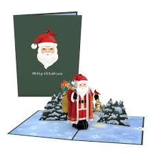 Santa with Toy Bag Pop-Up Card