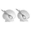 Ceramic Scallop and Spoon Set