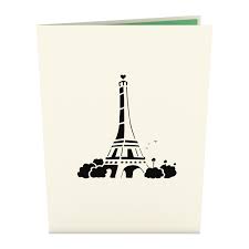 Paris Love Scene Pop Up Card