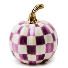 Plum Check Mini Pumpkin