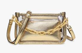 Gold Jessica Vegan Clear Crossbody