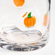 Pumpkin Dof Glass