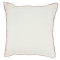 White and Red Whip Stitched Flange Pillow