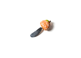 Chevron Pumpkin Embellishment Appetizer Spreader