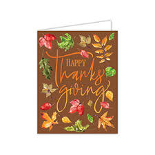Happy Thanksgiving Autumn Leaves Greeting Card
