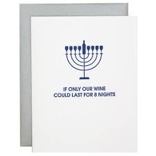 If Only The Wine Could Last 8 Nights Card