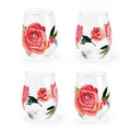 Roses Wine Glass Includes 2 Designs
