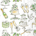 Paper Guest Towel Pack of 16 Wedding Cakes