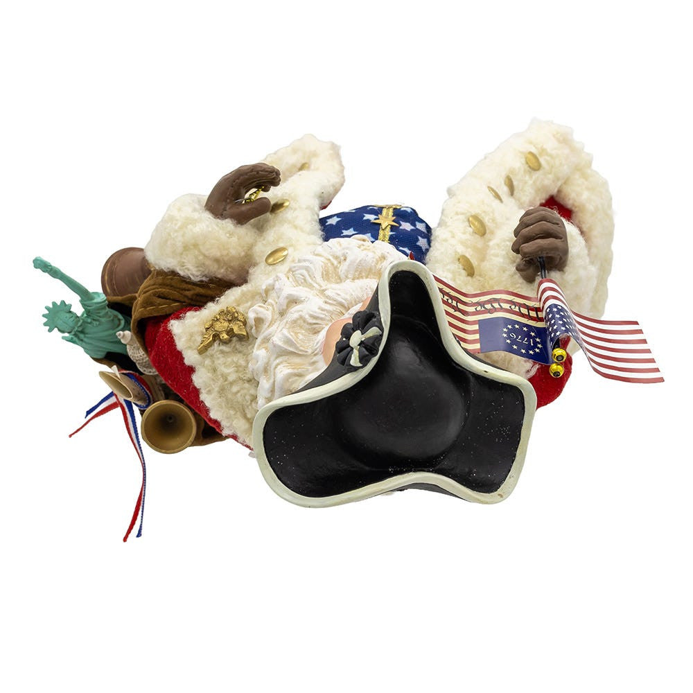 11" Fabriché™ 250th Anniversary of America Musical Santa