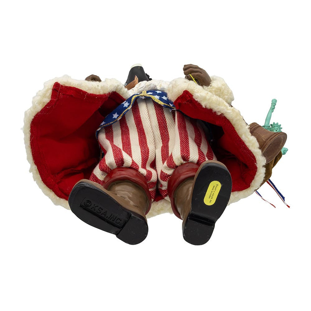 11" Fabriché™ 250th Anniversary of America Musical Santa