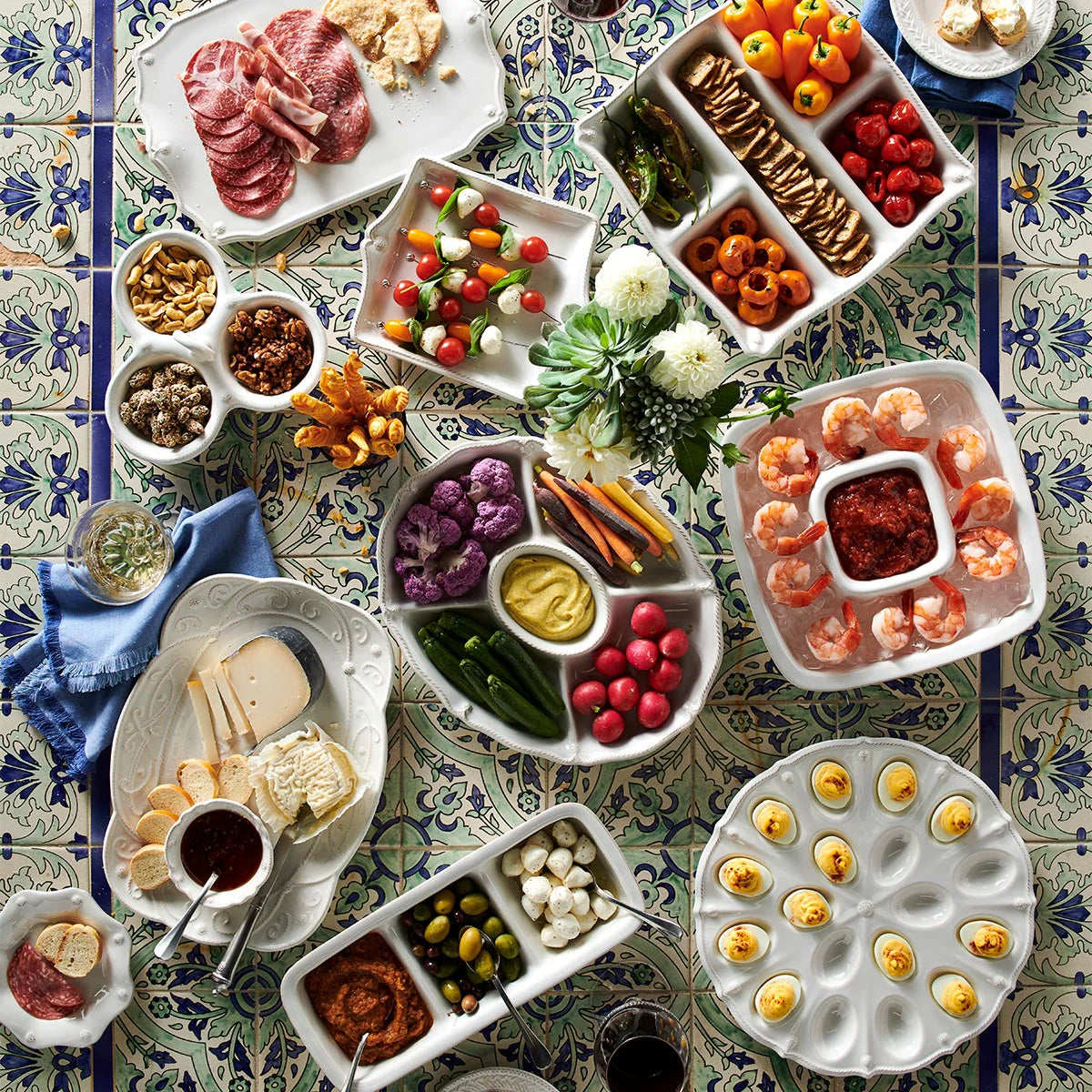 Berry & Thread  13" Deviled Egg Platter - Whitewash