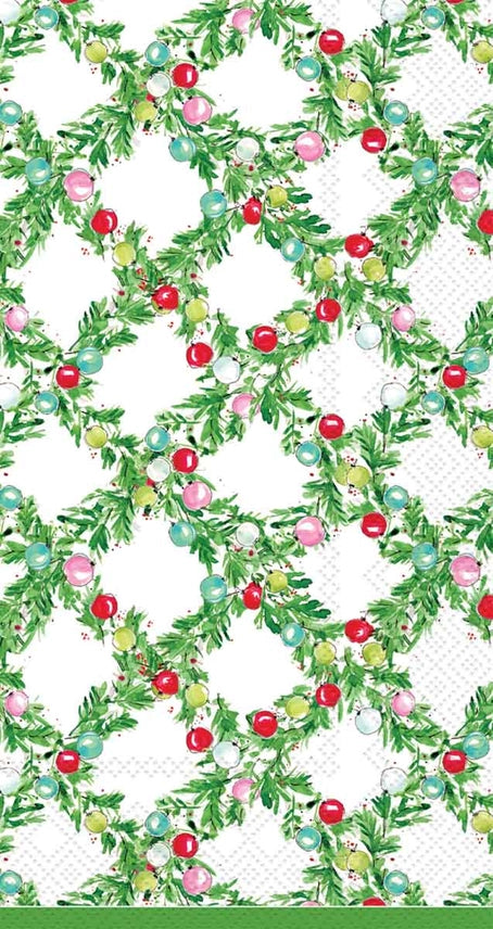 Ornaments & Lattice Paper Guest Towel