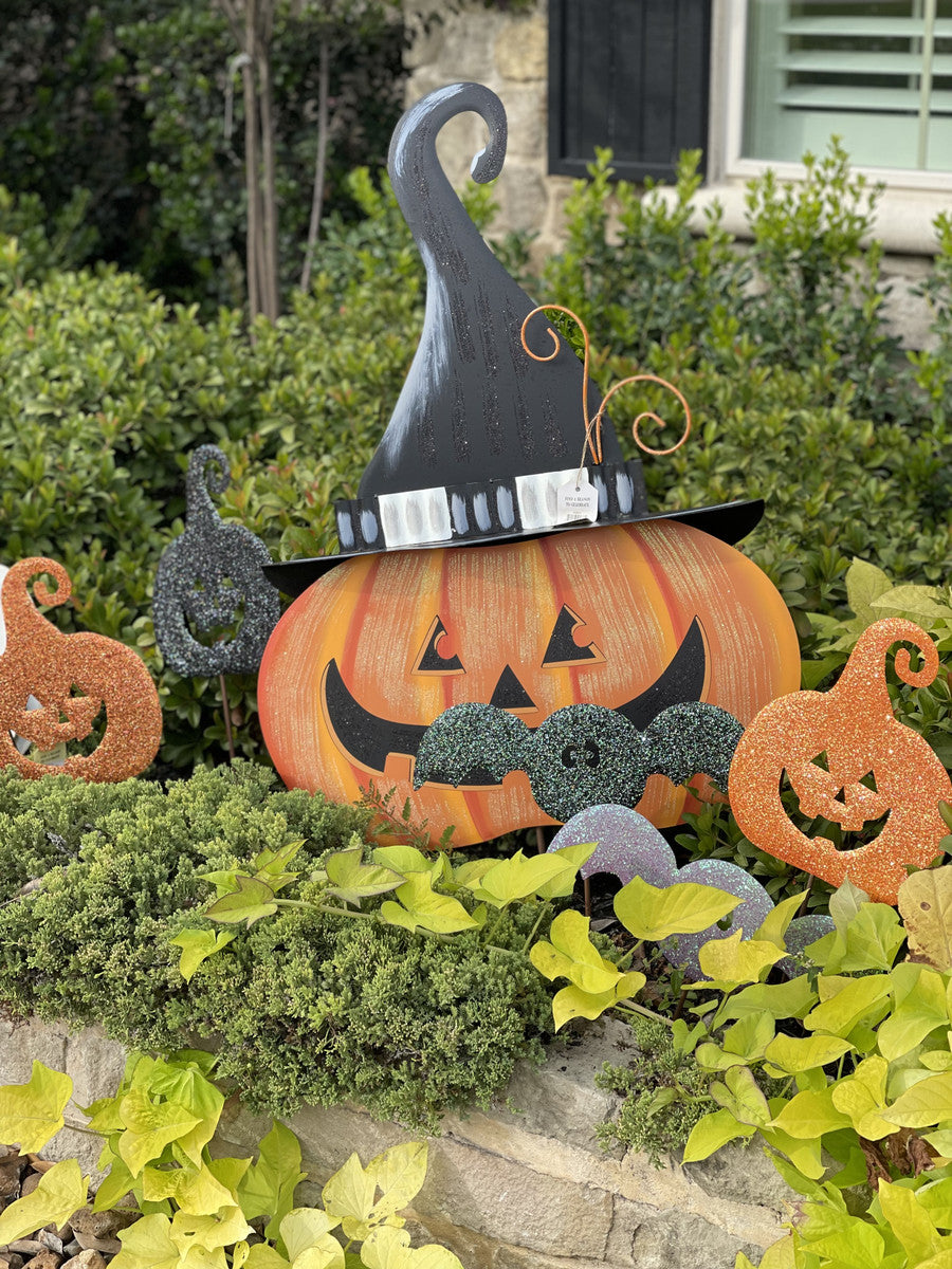 Black All Glitter Jack O Lantern