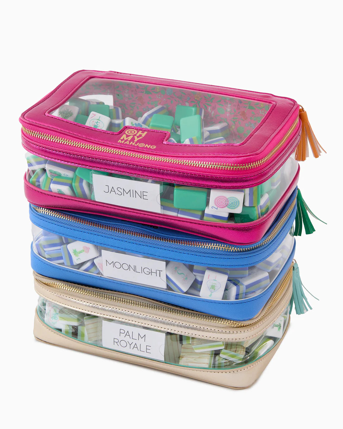 Metallic Pink Tile Storage Bag