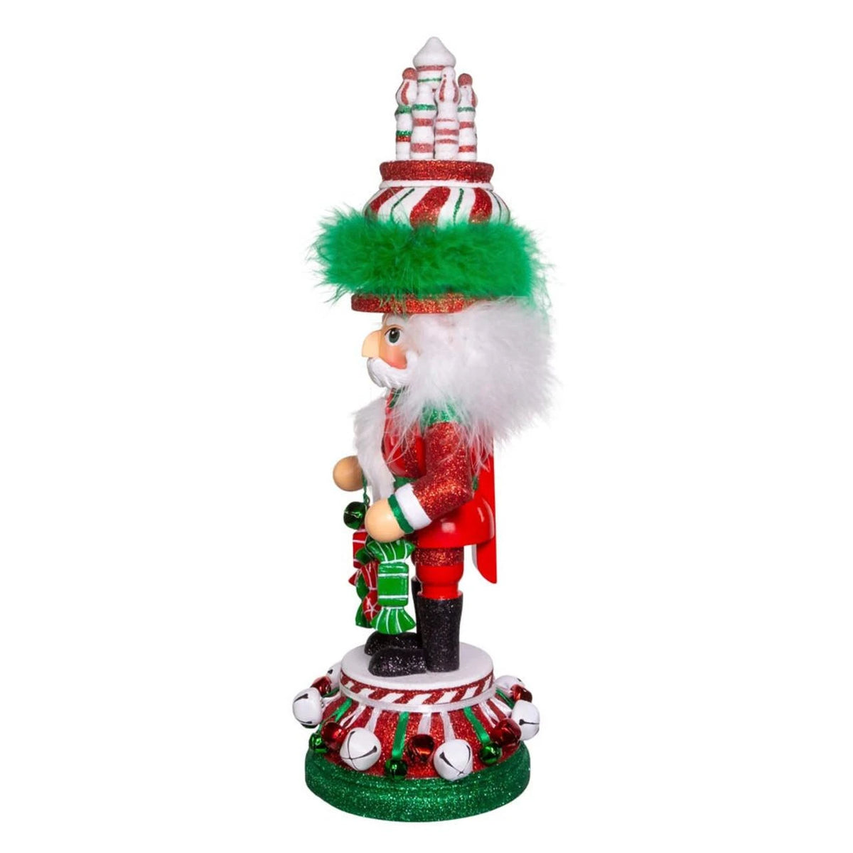 Hollywood Nutcrackers™ Red, White & Green Candy Tower Hat Nutcracker