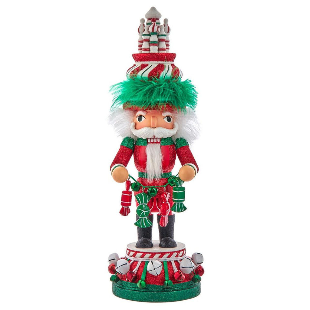 Hollywood Nutcrackers™ Red, White & Green Candy Tower Hat Nutcracker