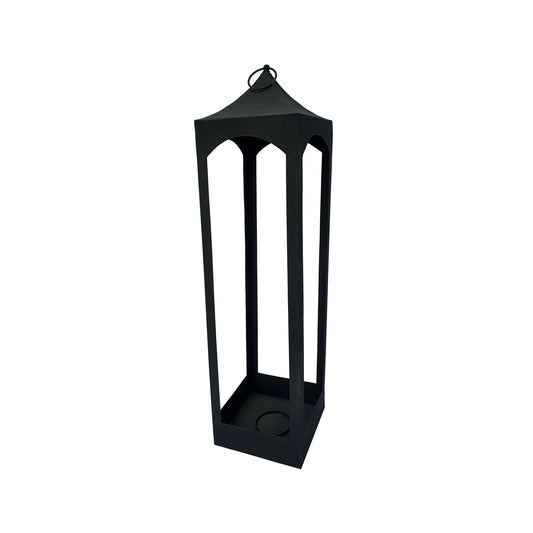 Metal Floor Lantern Black 46"