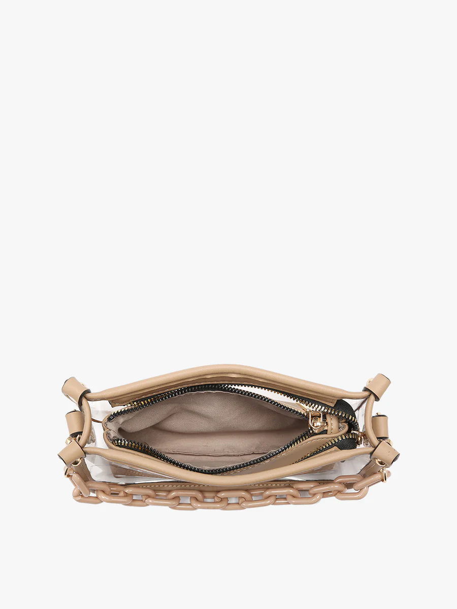 Silver Jessica Vegan Clear Crossbody