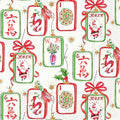 Mahjong and Santa Cocktail Napkin