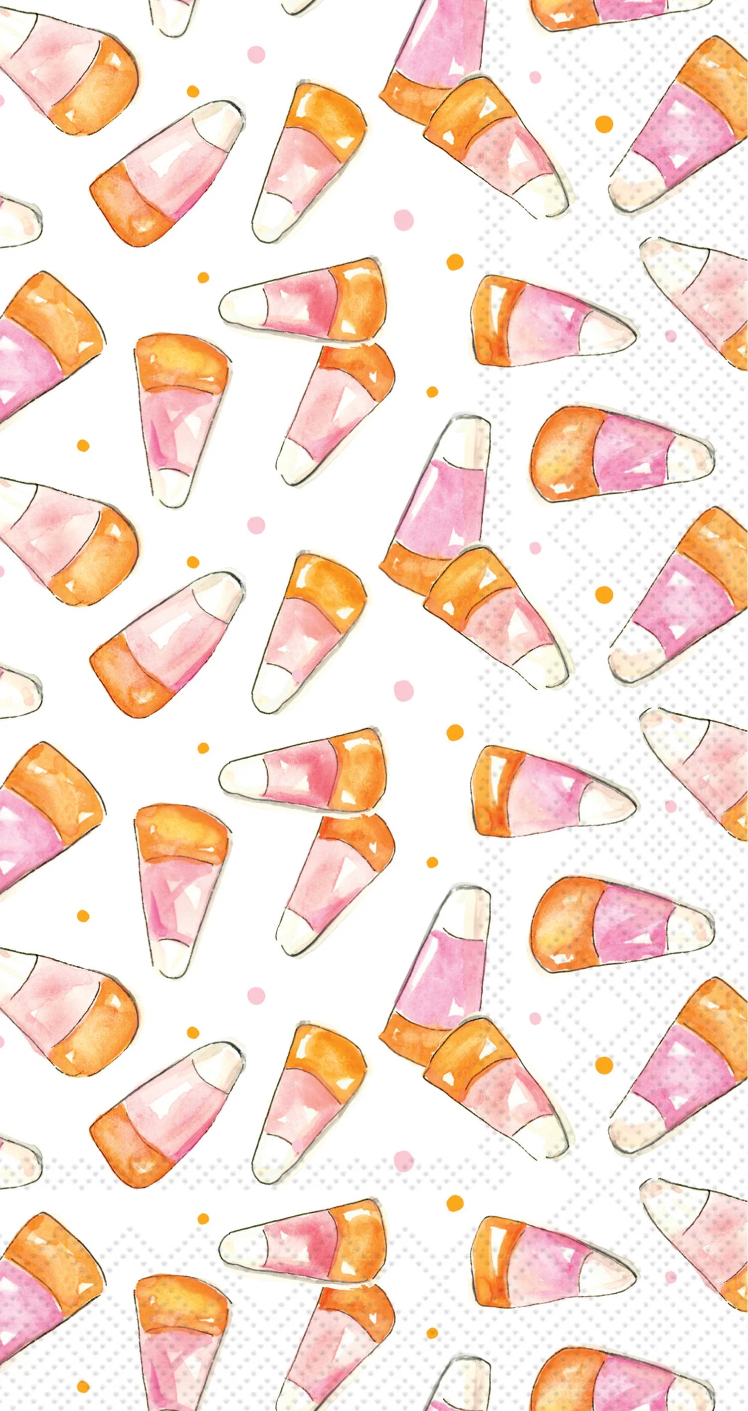 Pink Candy Corn Guest Towel