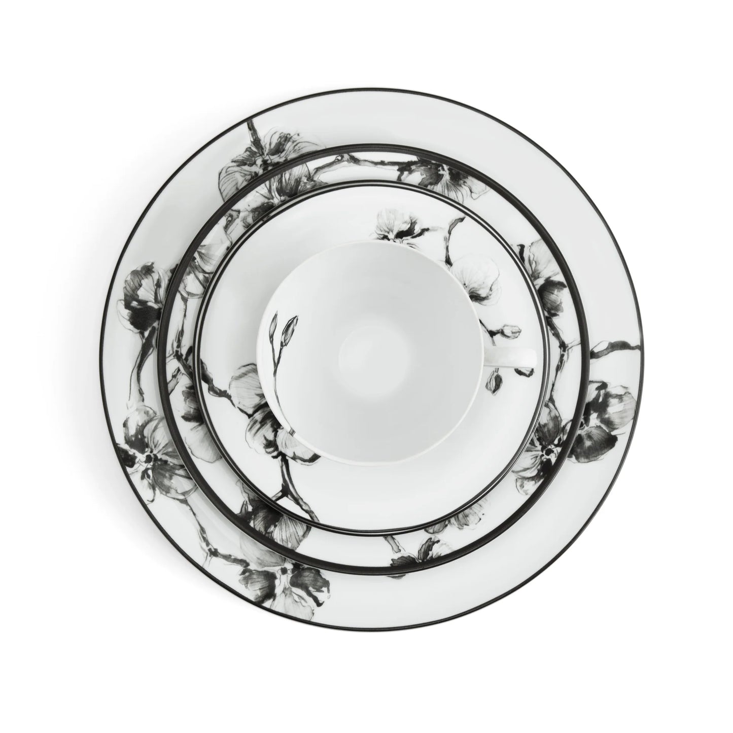 Black Orchid Dinnerware 5 Piece Set