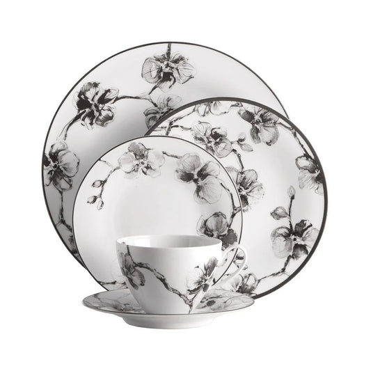 Black Orchid Dinnerware 5 Piece Set