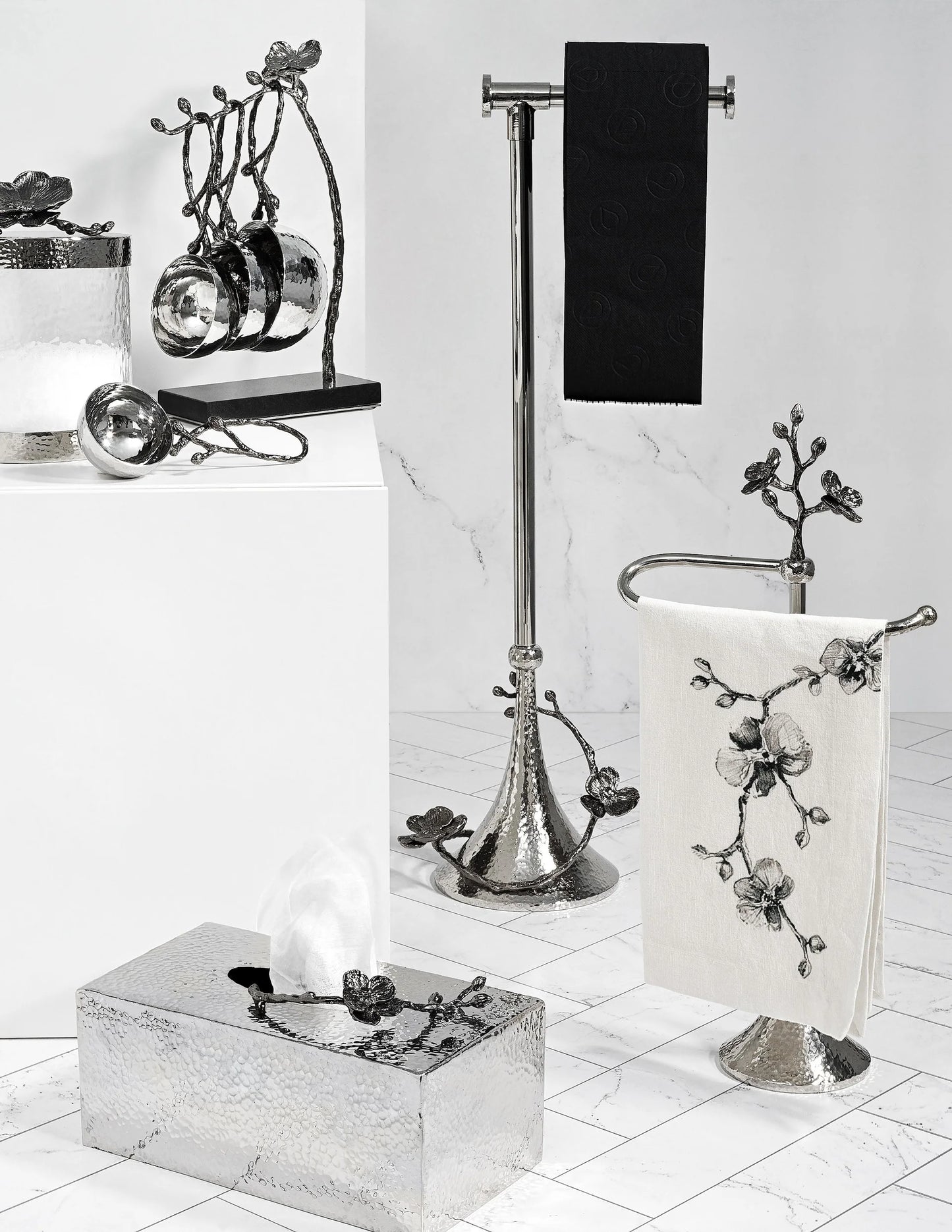 Black Orchid Toilet Paper Stand