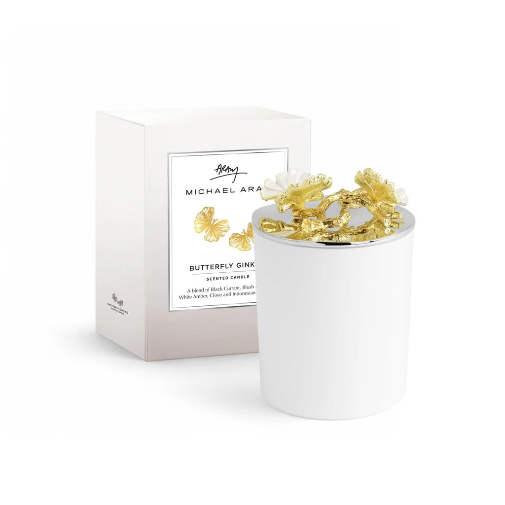 Butterfly Ginkgo Gold Scented Candle, 8 oz.