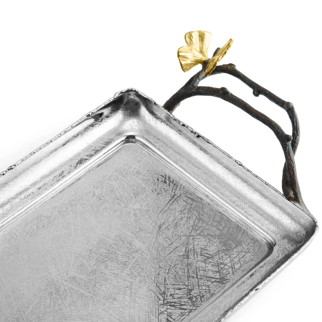 Butterfly Ginkgo Small Tray - Two Handle