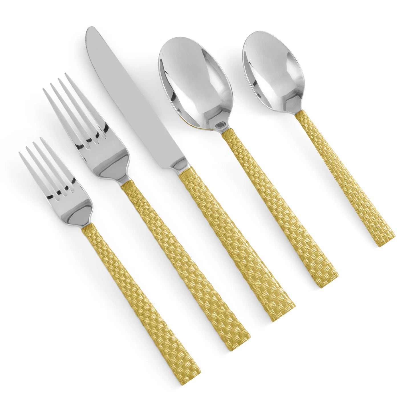 Palm Gold 5-Piece Flatware Set