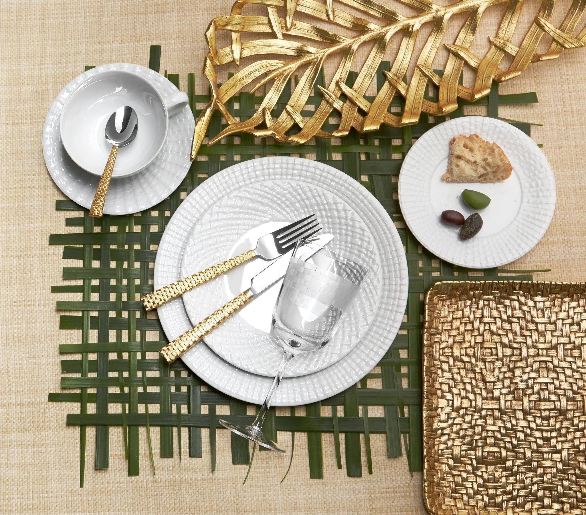 Palm Gold 5-Piece Flatware Set