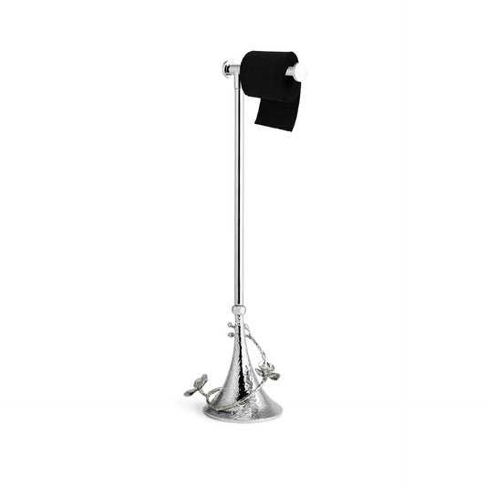 White Orchid Toilet Paper Stand